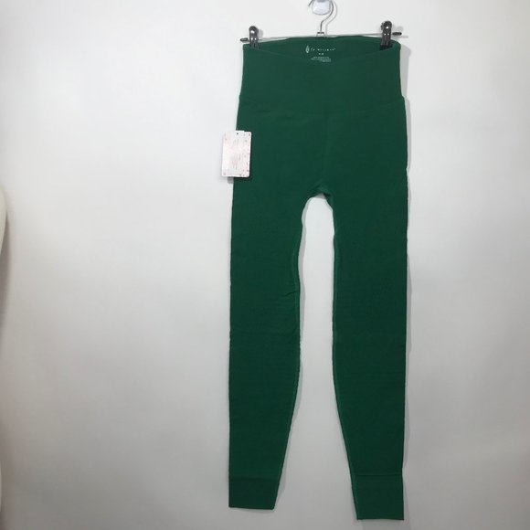 Free People NWT High Rise Self Hem Ecology Leggings Customizable Summer Vine New - Picture 2 of 7